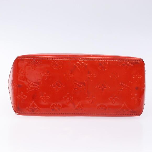 LOUIS VUITTON Monogram Vernis Reade PM Hand Bag Red Rouge M91088 - Picture 9 of 12